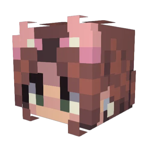 fuzzywater01 Minecraft avatar head, 3D render