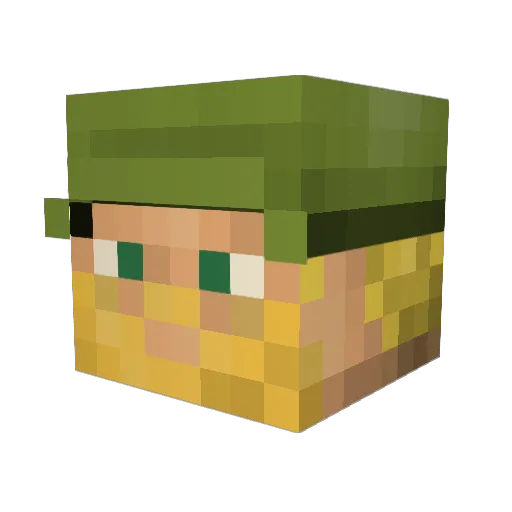 fuzzywolfcub Minecraft avatar head, 3D render