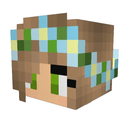 fuzzywuzzy__ Minecraft avatar head, 3D render