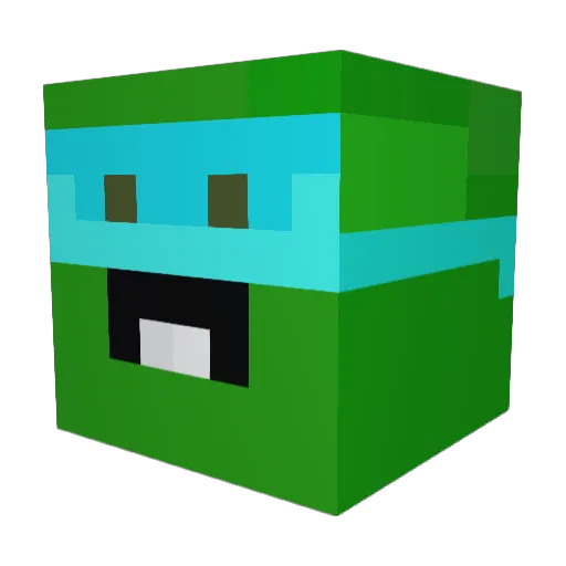 fvg5032 Minecraft avatar head, 3D render