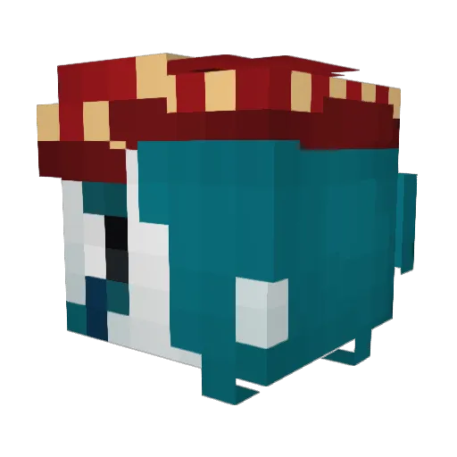 fvghjy Minecraft avatar head, 3D render