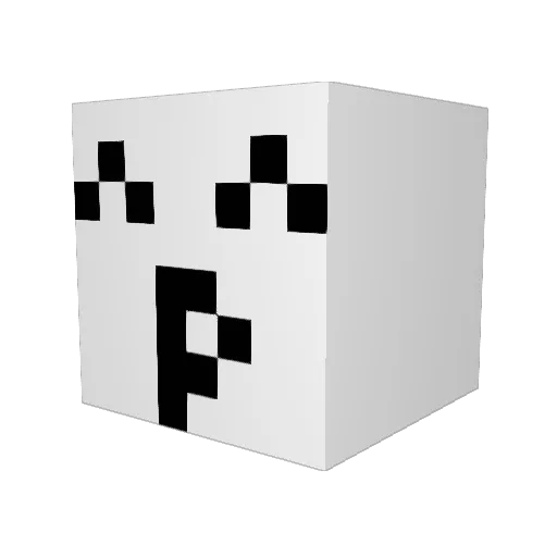 fvi_corner Minecraft avatar head, 3D render