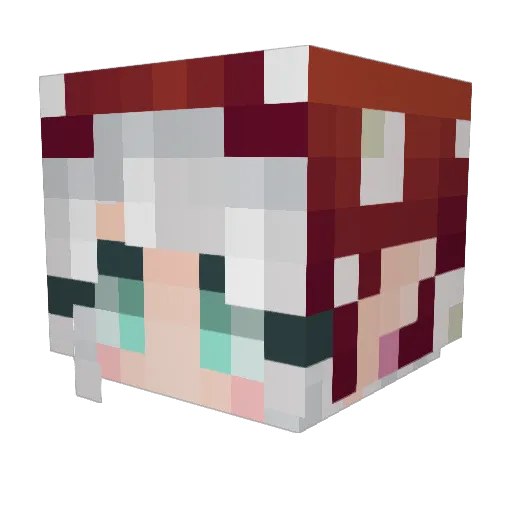 fviryteeth Minecraft avatar head, 3D render