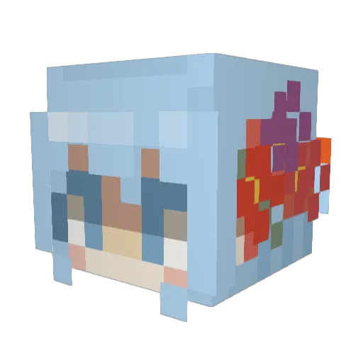 fvlabc Minecraft avatar head, 3D render
