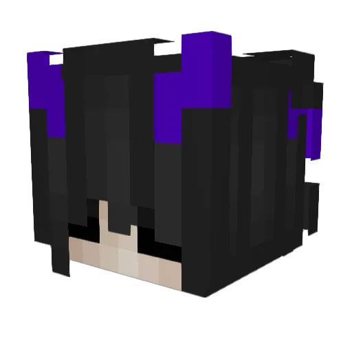 fvzlx Minecraft avatar head, 3D render