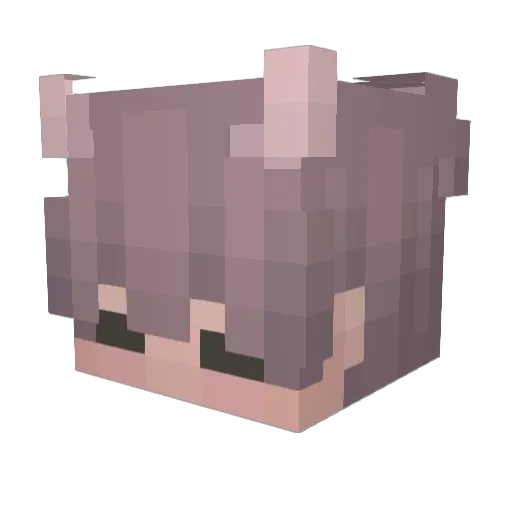 fw_devil Minecraft avatar head, 3D render