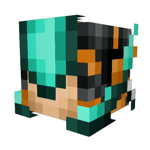 fwh Minecraft avatar head, 3D render