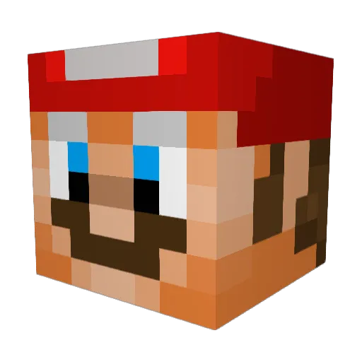 fwiko Minecraft avatar head, 3D render