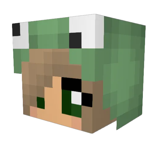fwoyo Minecraft avatar head, 3D render