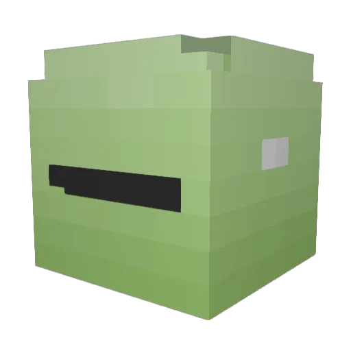 fwtr Minecraft avatar head, 3D render