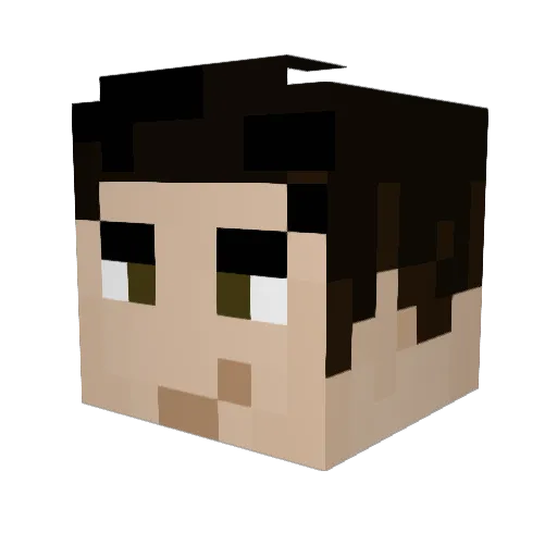 fwun Minecraft avatar head, 3D render