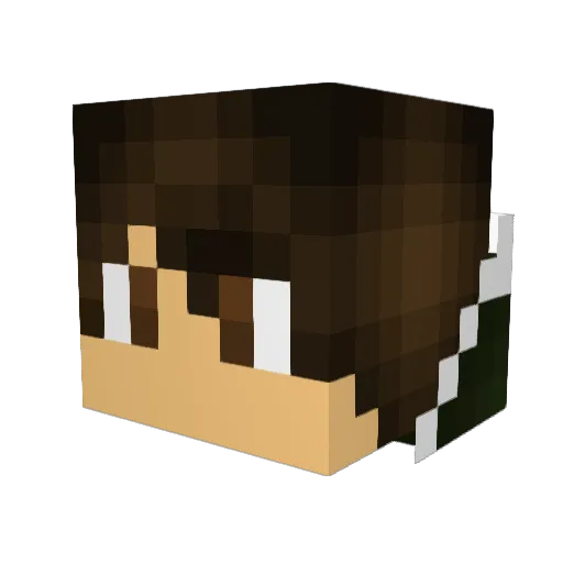 fxblede Minecraft avatar head, 3D render