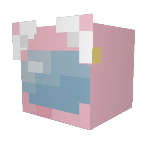 fxee Minecraft avatar head, 3D render