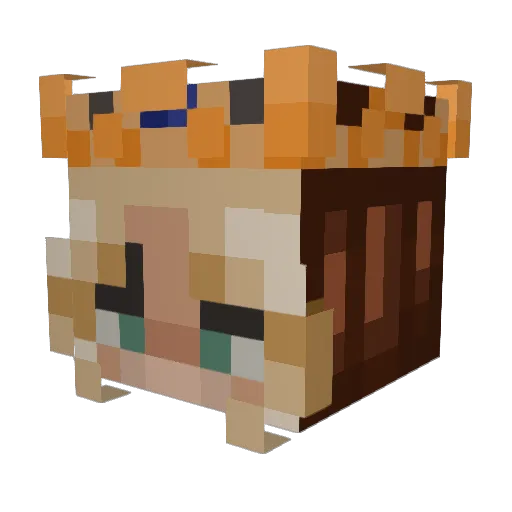fxggyy Minecraft avatar head, 3D render