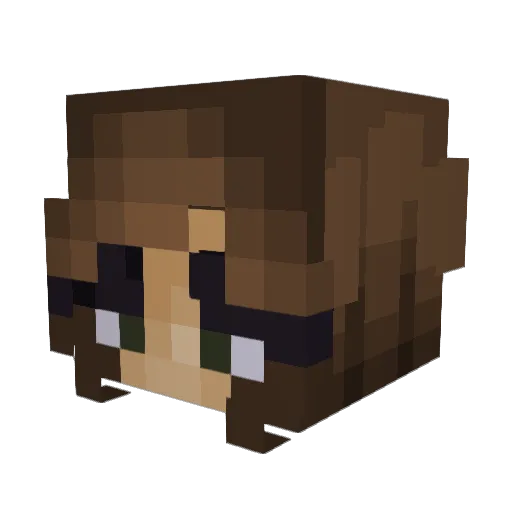 fxiiry Minecraft avatar head, 3D render