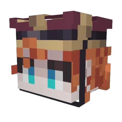 fxlus Minecraft avatar head, 3D render