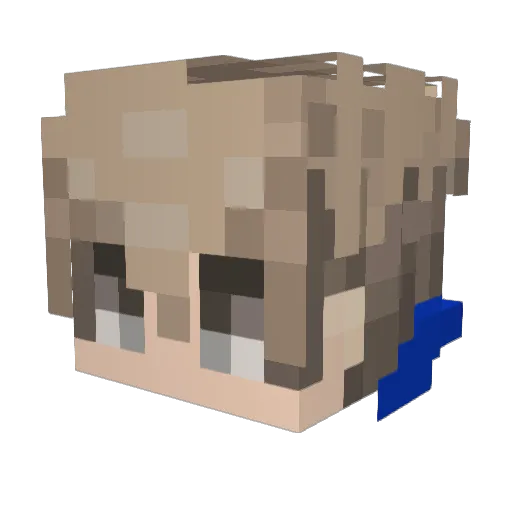 fxmousxd Minecraft avatar head, 3D render