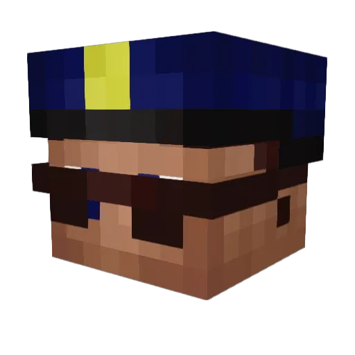 fxqy Minecraft avatar head, 3D render