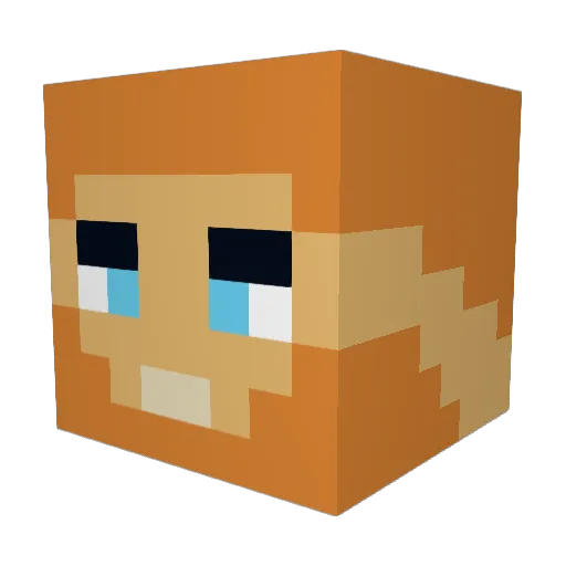 fxrshaw Minecraft avatar head, 3D render
