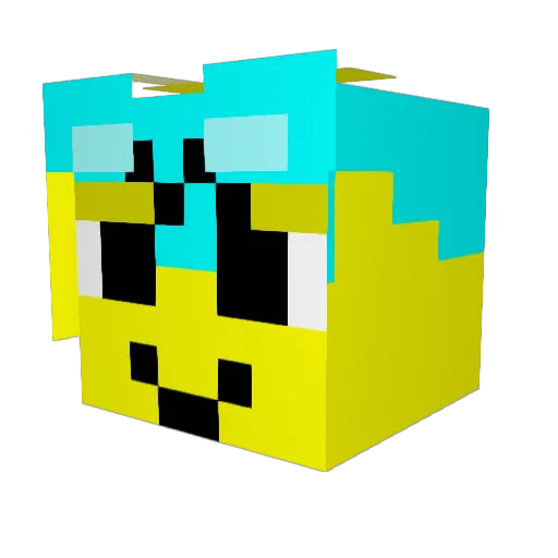 fy1_msmc_y12 Minecraft avatar head, 3D render