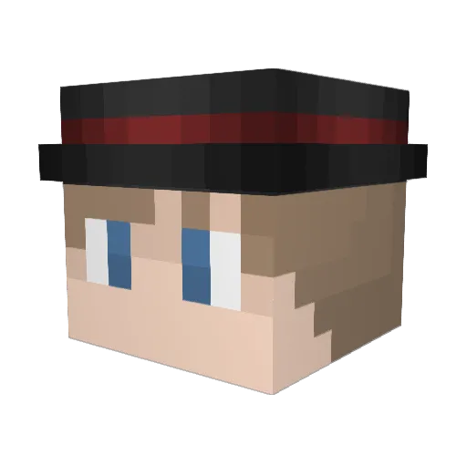fybi Minecraft avatar head, 3D render