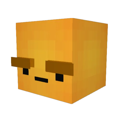 fylc Minecraft avatar head, 3D render