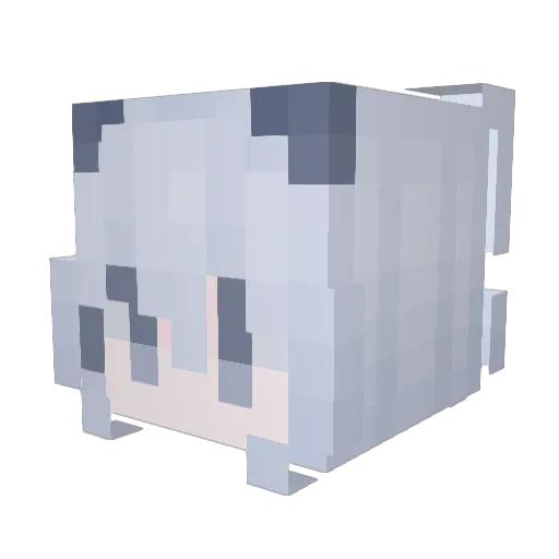 fyqmm Minecraft avatar head, 3D render