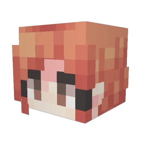 fyrefriendlyfox Minecraft avatar head, 3D render