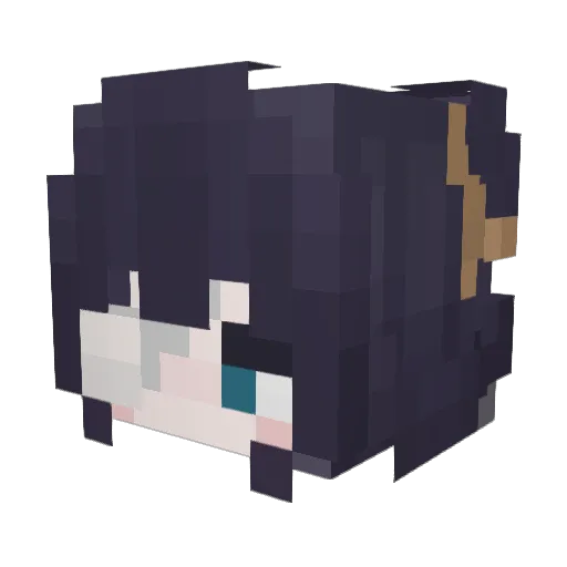 fyunduan Minecraft avatar head, 3D render