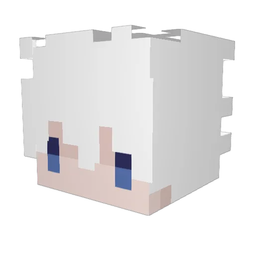 fyzzy_ Minecraft avatar head, 3D render