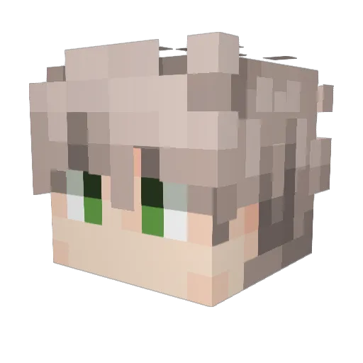 fzty Minecraft avatar head, 3D render
