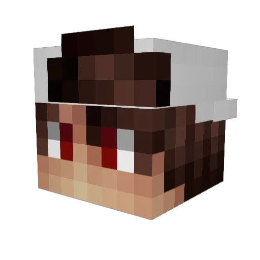 fzzkyh Minecraft avatar head, 3D render