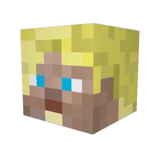 g00gel Minecraft avatar head, 3D render