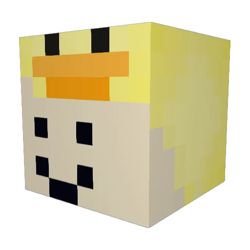 g0ldenDuck Minecraft avatar head, 3D render