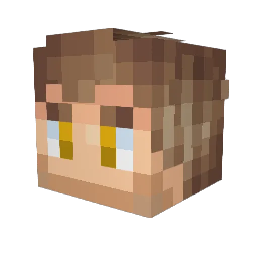 g0ldfnch Minecraft avatar head, 3D render