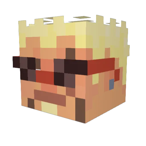 g0ldpil0t Minecraft avatar head, 3D render