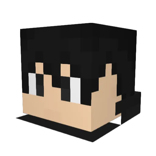 g0tA22 Minecraft avatar head, 3D render