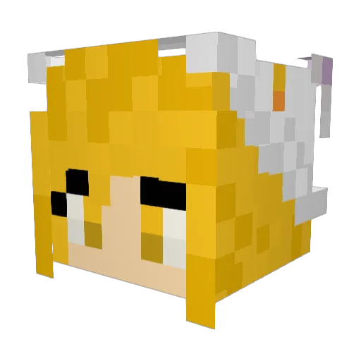 g17123 Minecraft avatar head, 3D render