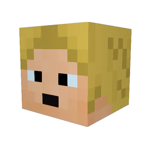 g1askyy Minecraft avatar head, 3D render