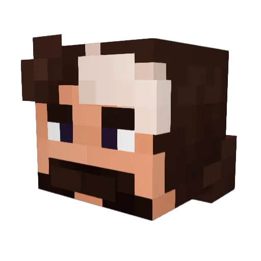 g1draa Minecraft avatar head, 3D render