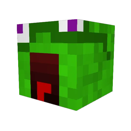 g1teek Minecraft avatar head, 3D render