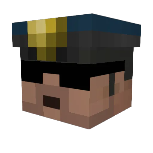 g1thub Minecraft avatar head, 3D render
