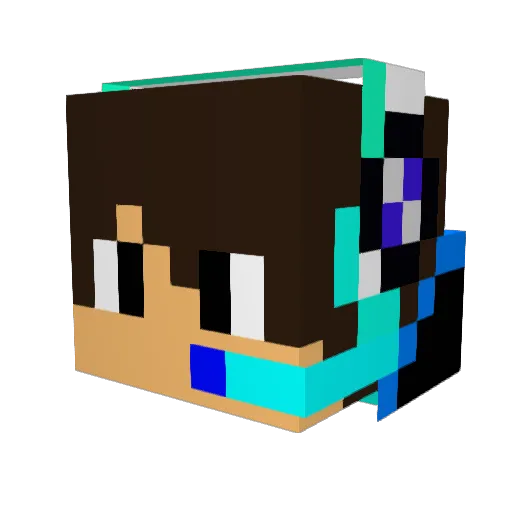 g3em1l Minecraft avatar head, 3D render