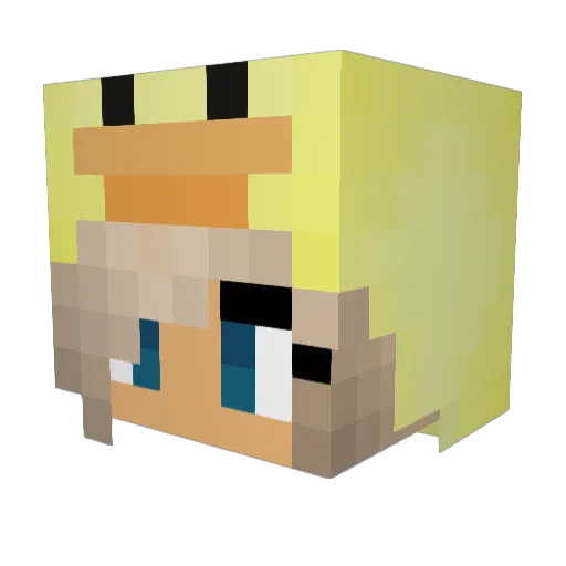 g3m44 Minecraft avatar head, 3D render