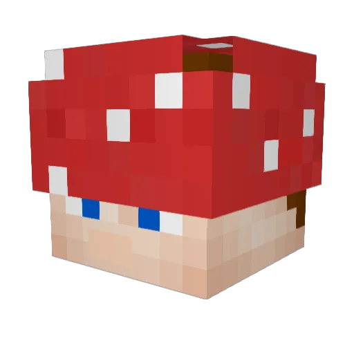 g3sj Minecraft avatar head, 3D render