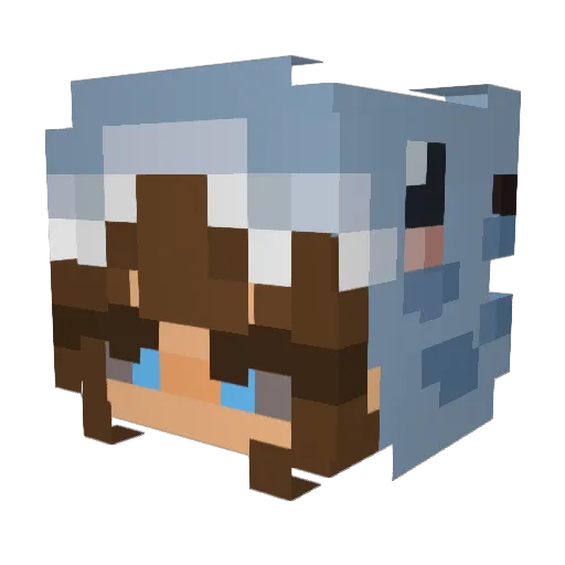 g4sp4_ Minecraft avatar head, 3D render