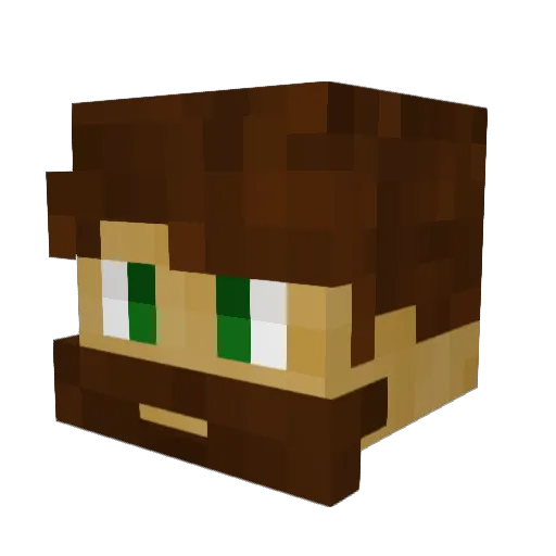 g4v3l Minecraft avatar head, 3D render