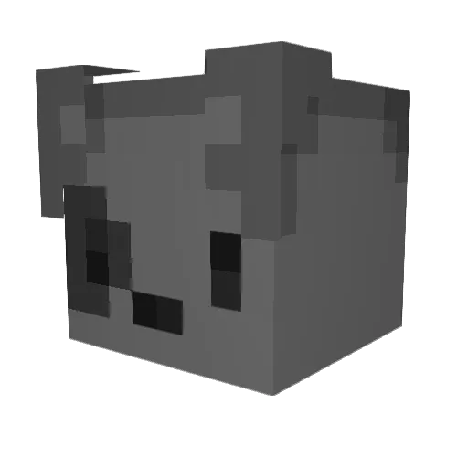 gIn364 Minecraft avatar head, 3D render