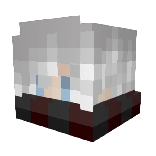 gKJ_ Minecraft avatar head, 3D render