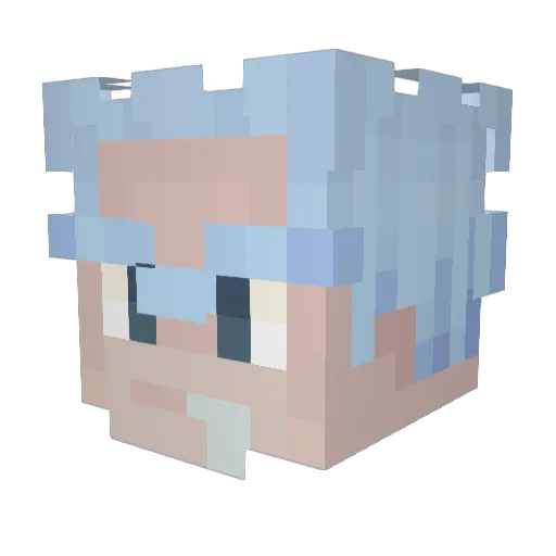 gLiTcH8 Minecraft avatar head, 3D render